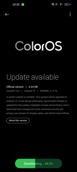 Oppo Find X3 ColorOS 13 Android 13 based Update