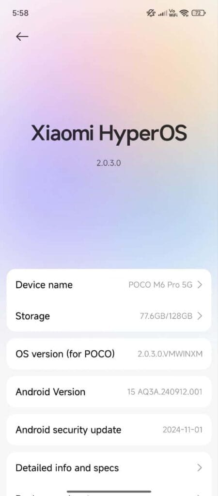 POCO M6 Pro 5G gets HyperOS 2 based Android 15 update