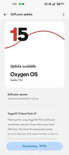 OnePlus 11 Android 15 based OxygenOS 15 update is Out