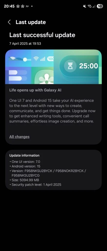 Samsung Rolls Out Galaxy Z Fold SE One UI 7 Update