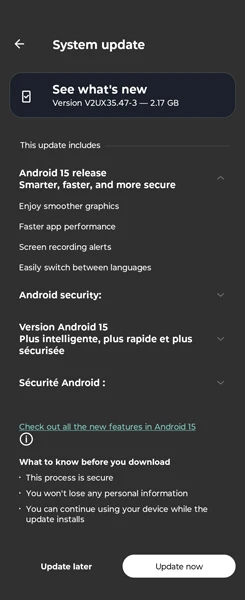 Motorola Razr Plus 2024 Android 15 Update